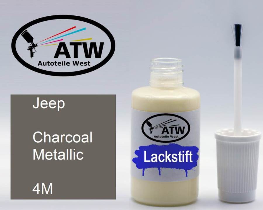 Jeep, Charcoal Metallic, 4M: 20ml Lackstift, von ATW Autoteile West.